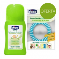 Chicco Natural Roll-on refrescante e protetor contra mosquitos 60 ml com Oferta de Pulseira perfumada