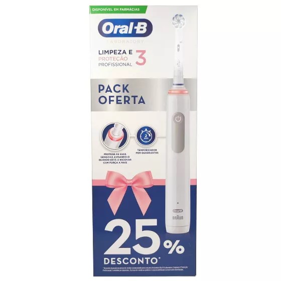 Oral-B Laboratory Escova de dentes elétrica professional clean & protect 3 com Desconto de 25% Natal 2021